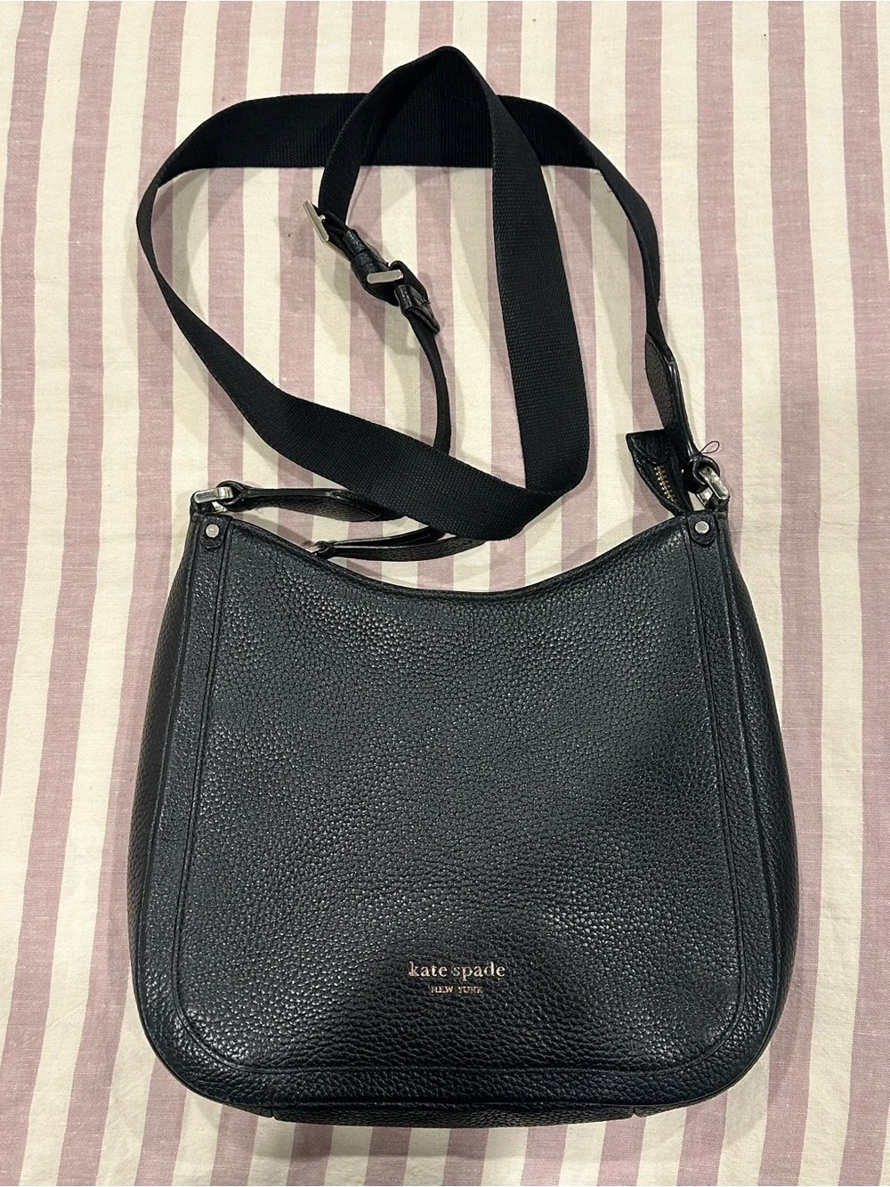 kate spade Black Pebbled Leather Crossbody Bag