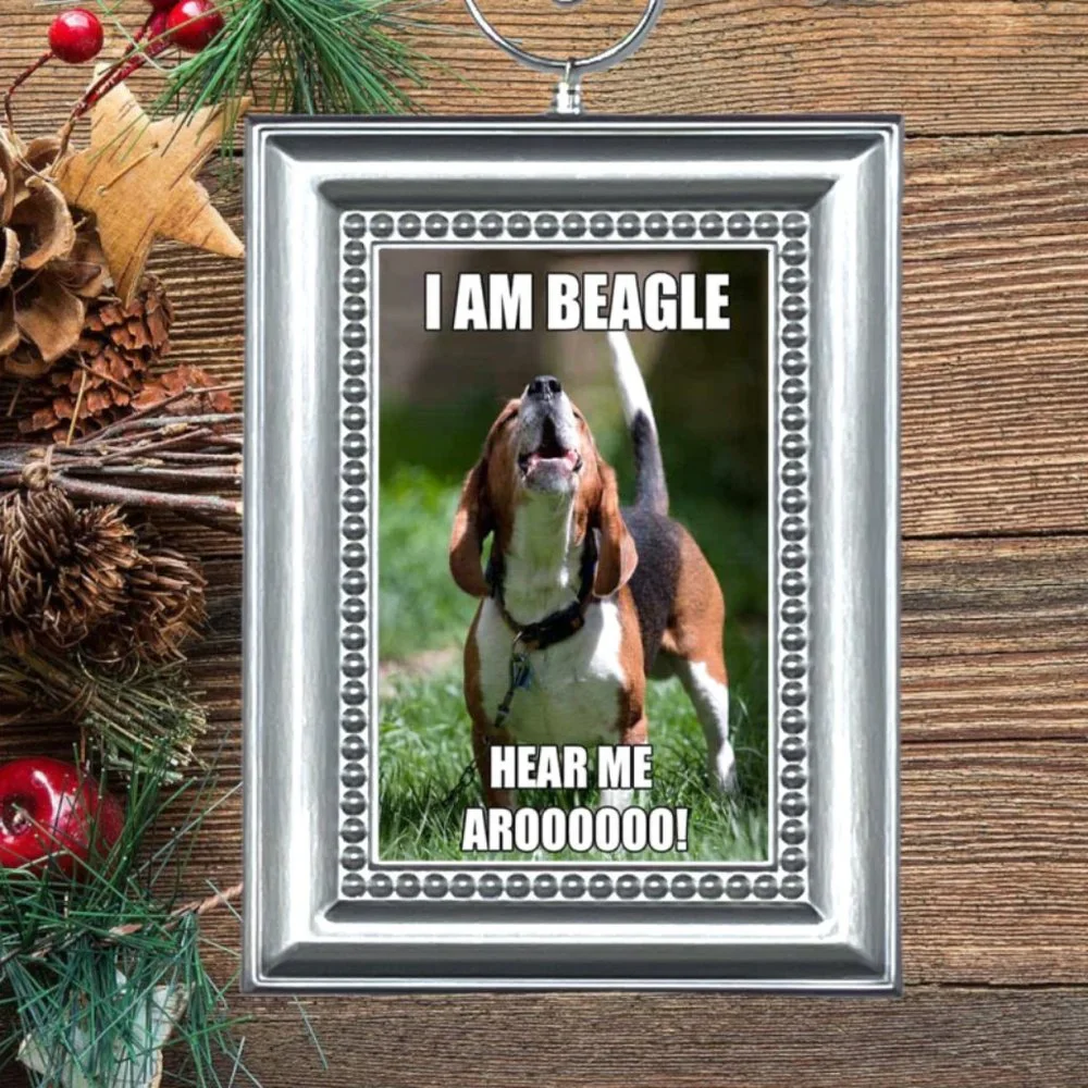 Beagle Puppy Dog Funny Christmas Tree‎ Ornament