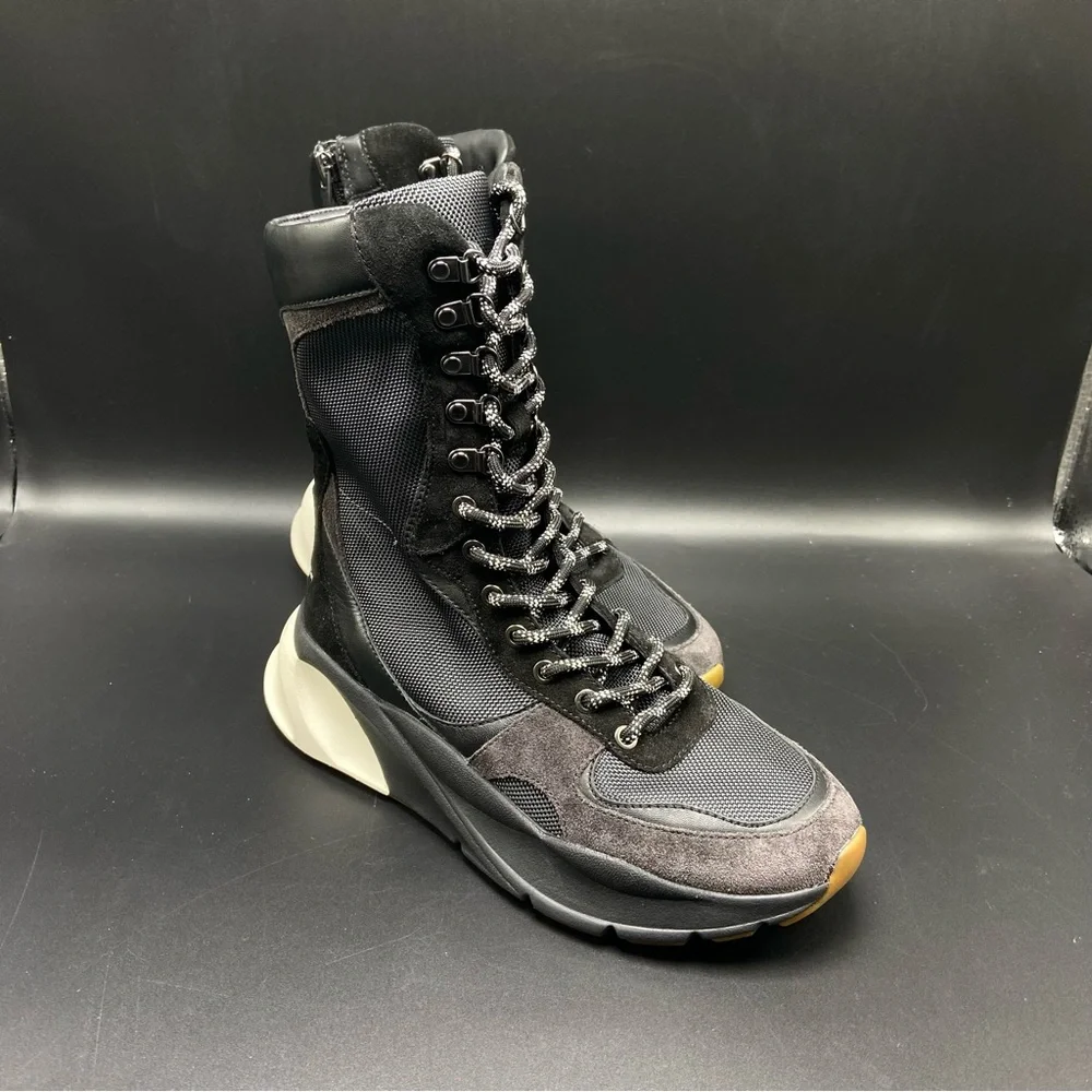 Tory Burch Sawyer Boxer High Top Sneaker Boots‎ Women's Size 6 New W/Box