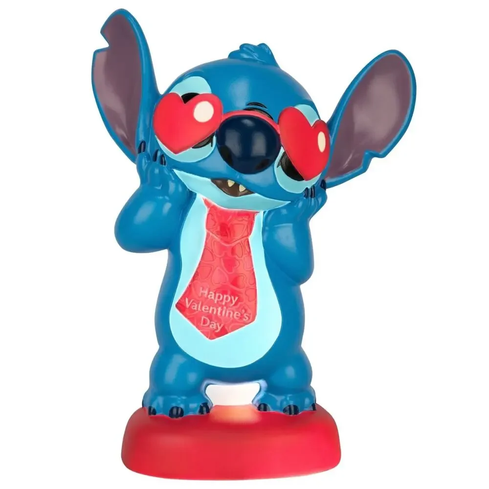 Disney Stitch Valentine's Day Lighted‎ Blow Mold Decor 12” NEW