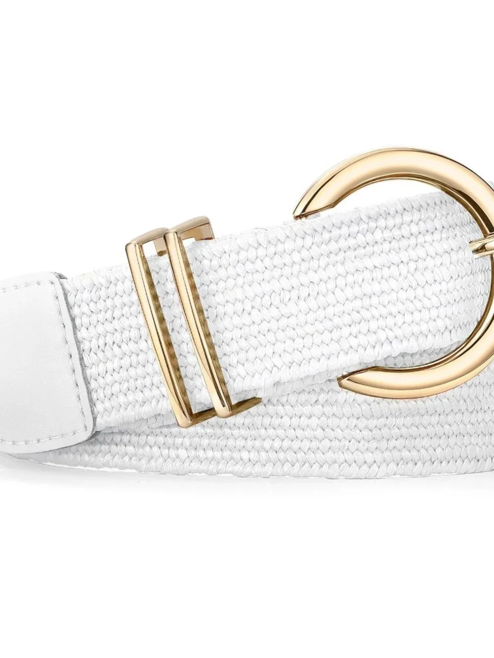 XZQTIVE Women Straw Woven Summer Belt for Dress Ladies Stretchy Elastic Raffia R