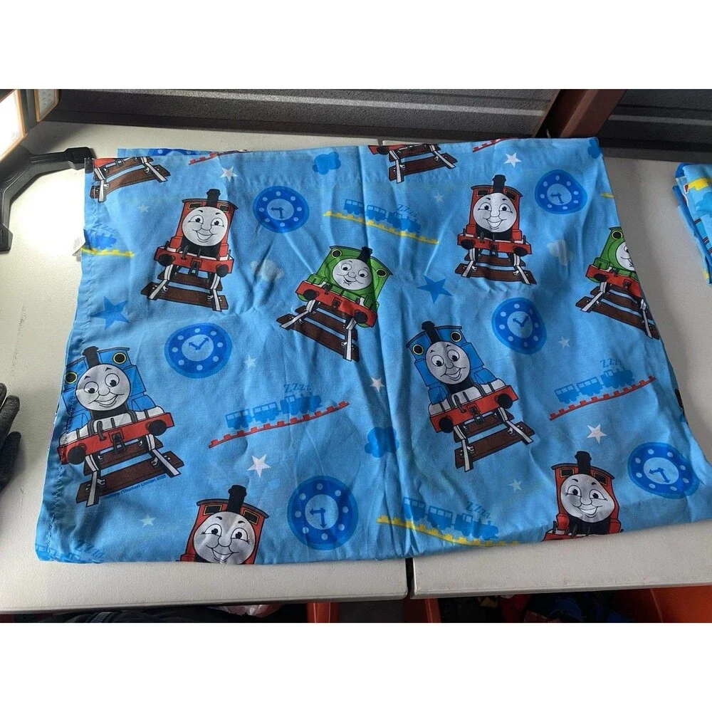 Vintage Thomas & Friends Bedtime Express 3-Pc Twin Flat Sheet + 2 Pillowcases