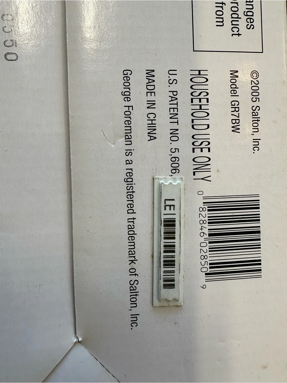 NIB! Vintage 2005 George Foreman Grilling Machine