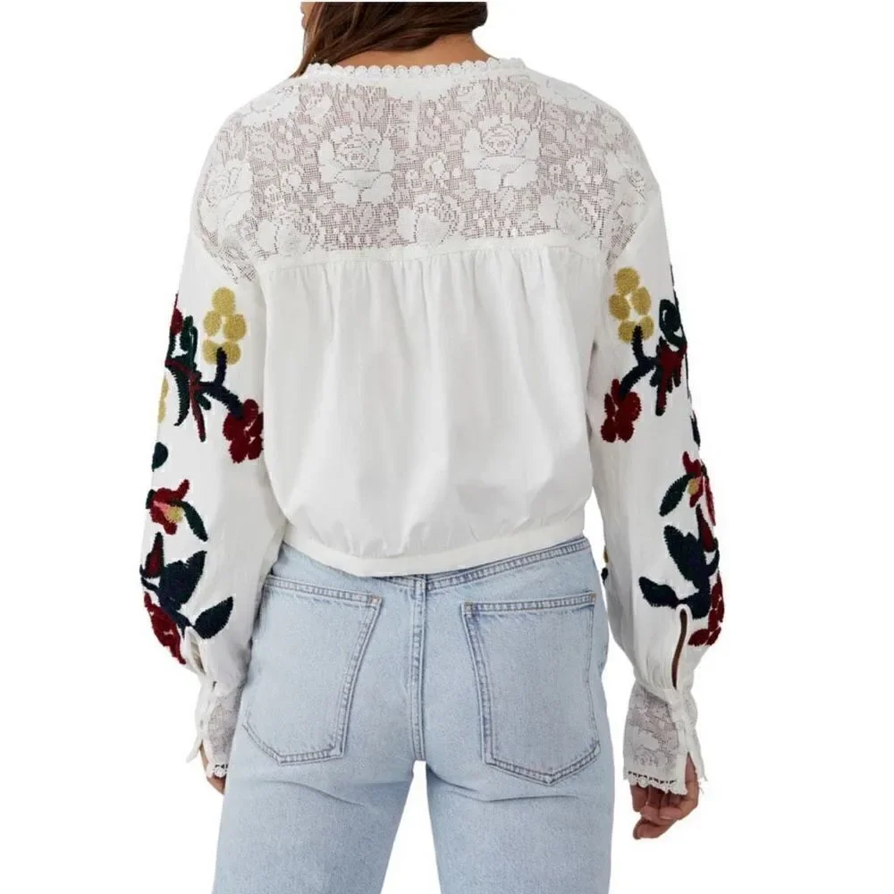 Free People split embroidery