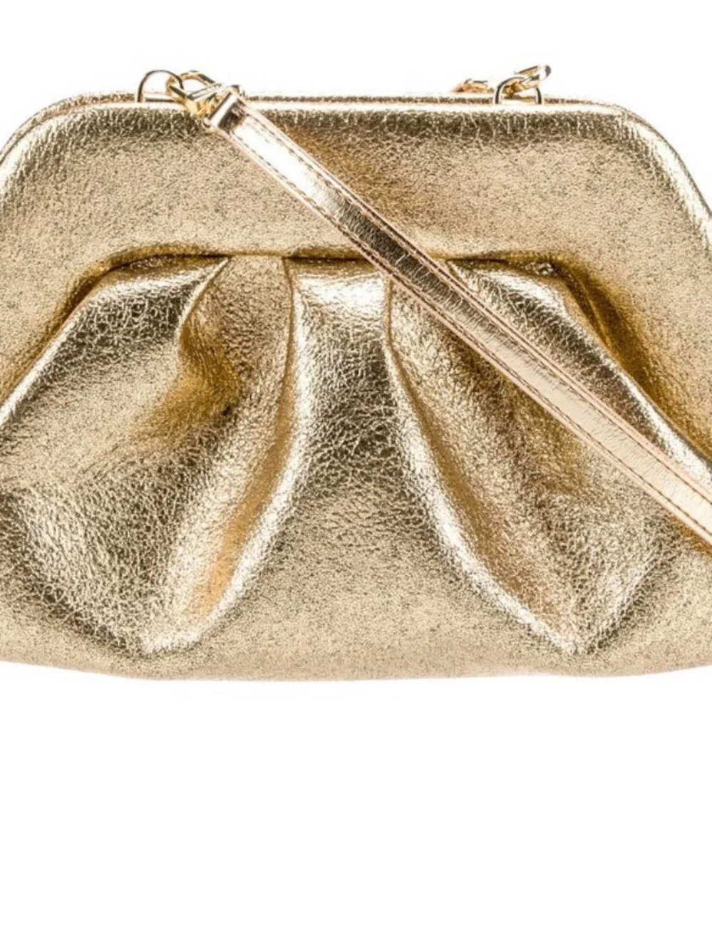 Gold Themoire Bag with Adjustable Strap