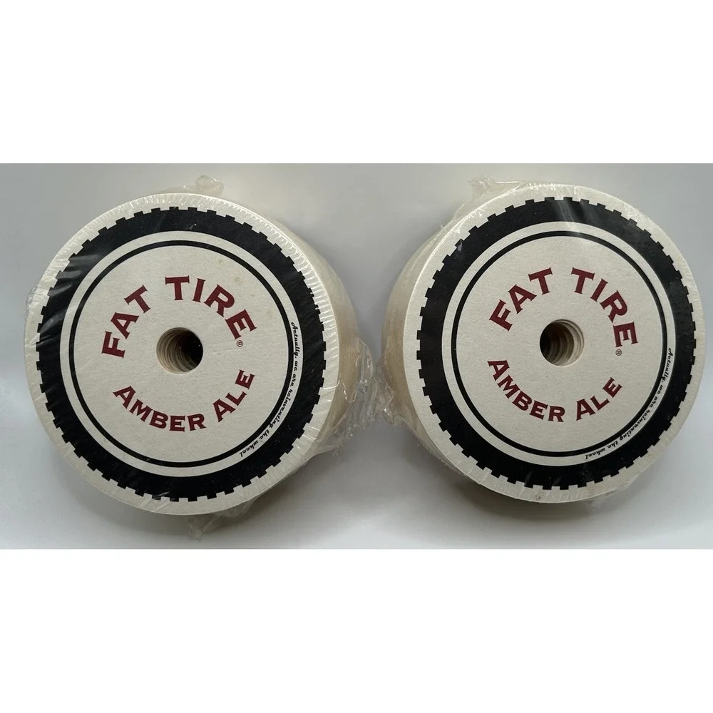 Fat Tire Amber Ale New Belgium Bar Disposable Cardboard Coasters Mancave 100 Pcs