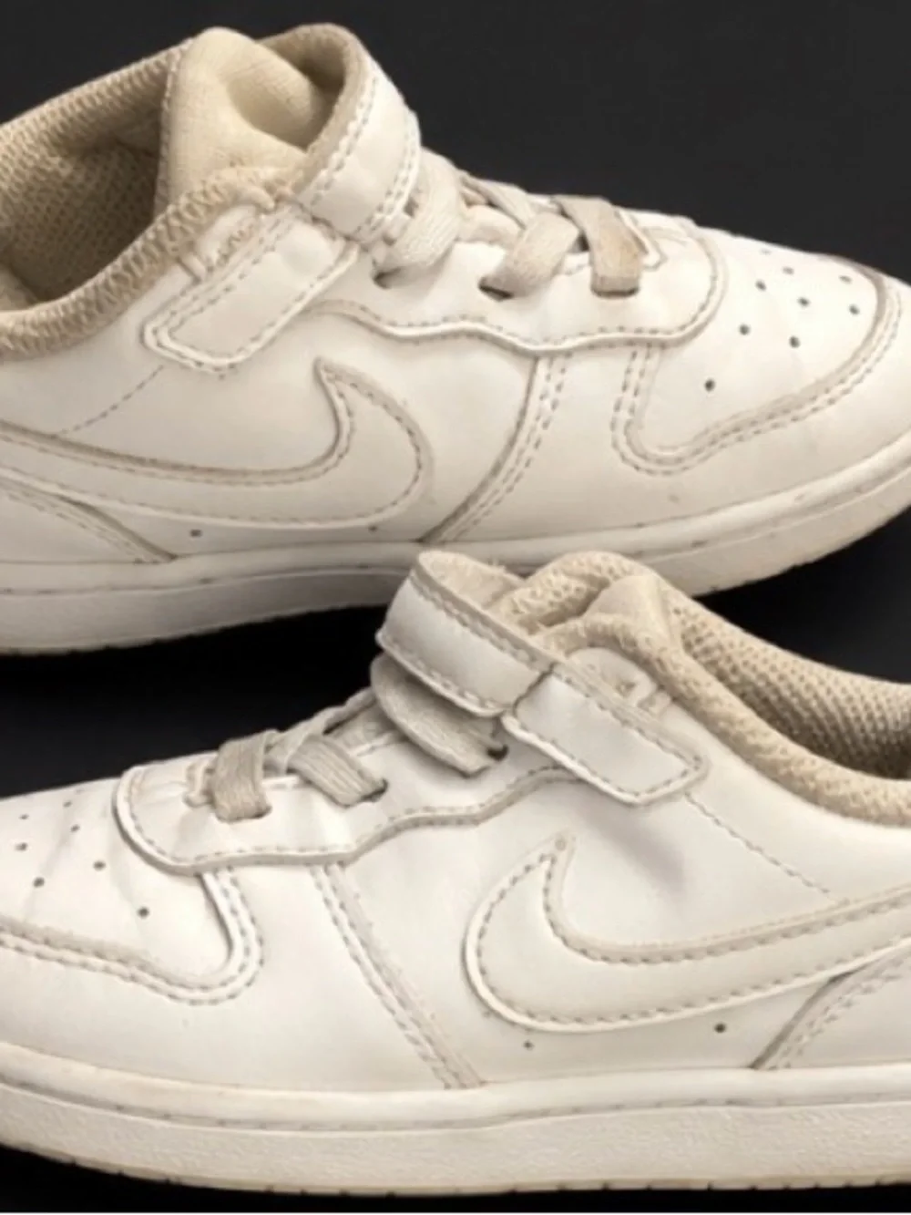 Nike Kids White and Cream Low-Top Sneakers
