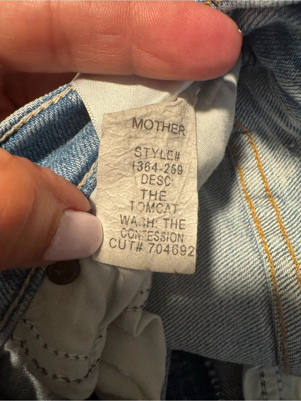 MOTHER tomcat jeans