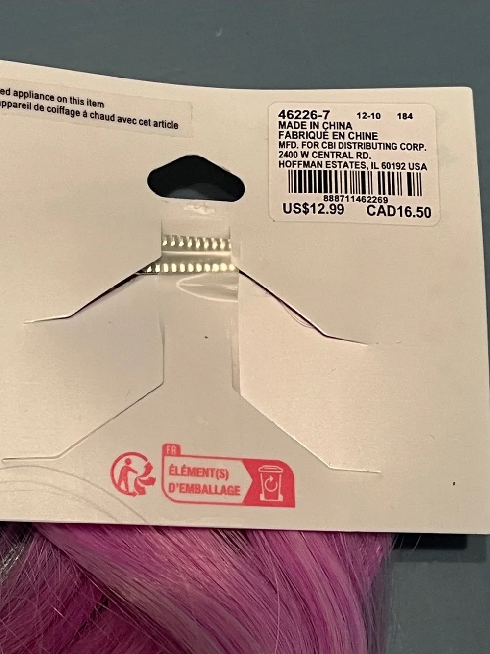 NEW Claire's Butterfly Hair Extension Clip Pink Purple Peach Yellow Ombre