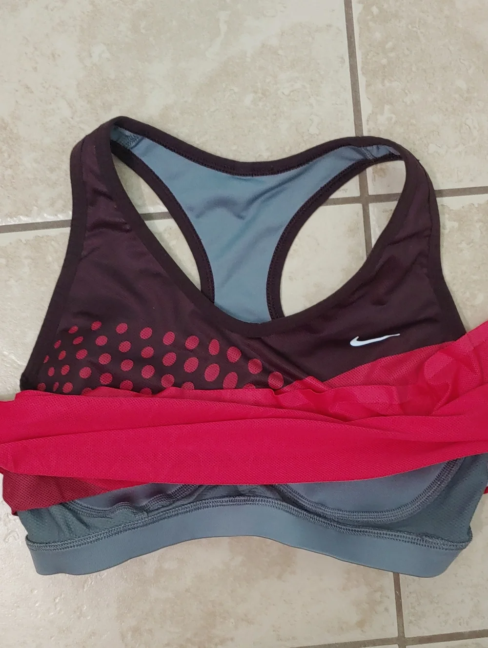 Nike Dri-Fit Racerback Tank Top Women's Pink Built In Bra Athletic Top Size M
