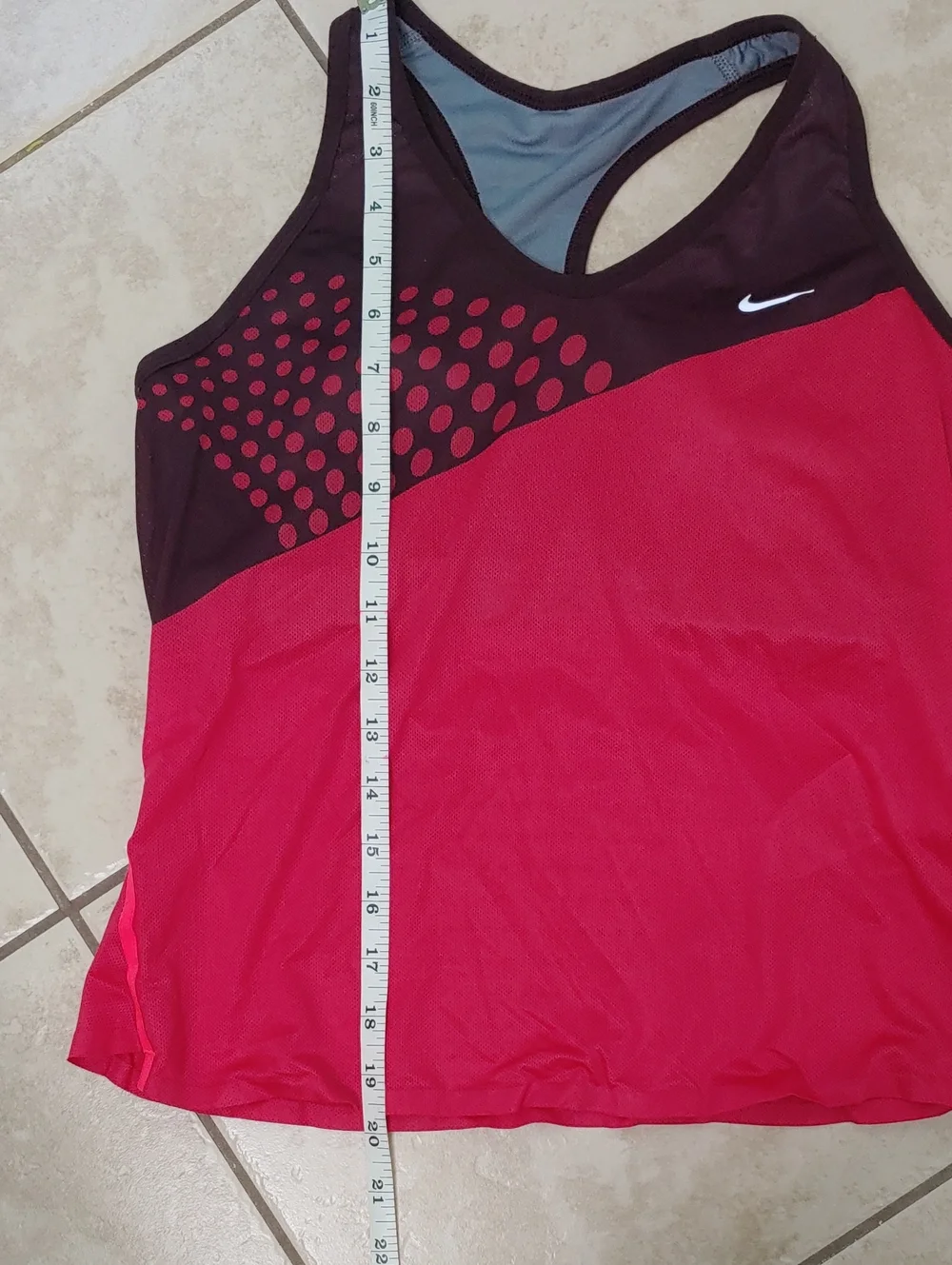Nike Dri-Fit Racerback Tank Top Women's Pink Built In Bra Athletic Top Size M