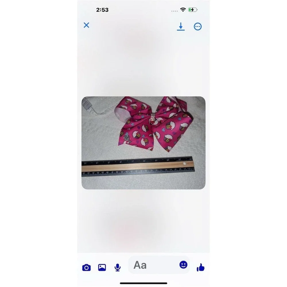 JoJo Siwa Girls Pink Cupcake Hair Bow‎ with Bling Party Accessory