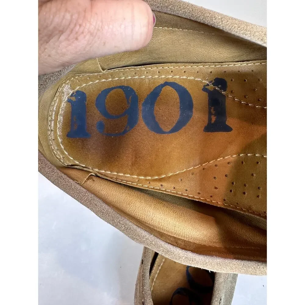 Nordstrom 1901 Sz: 14 Tan Suede Low Top Slip On Driving Moccasin Loafers M05711