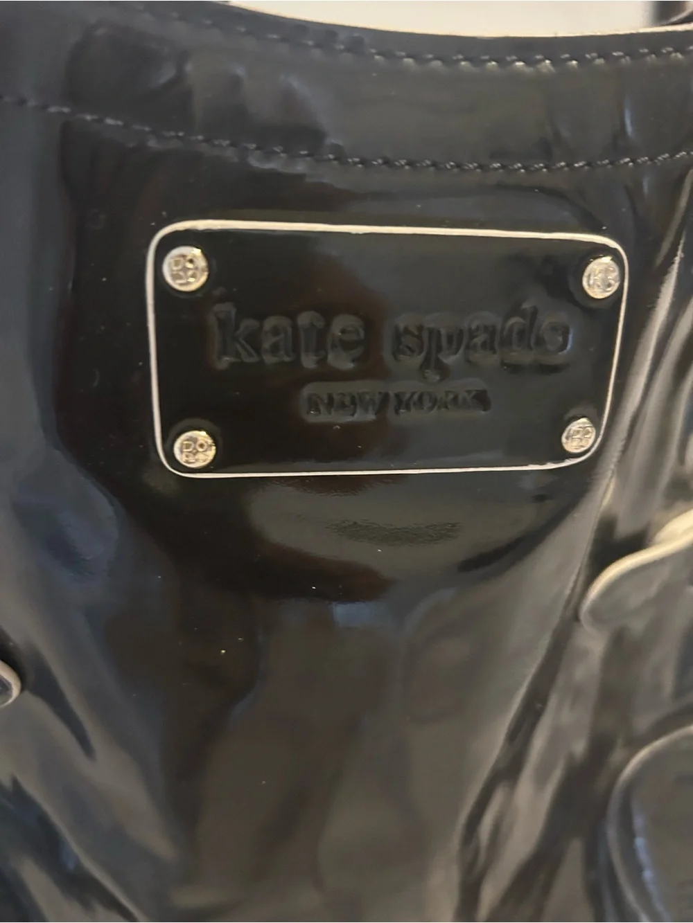 kate spade glossy black