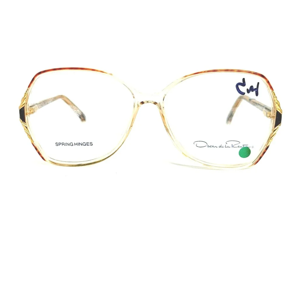 Oscar de la Renta 116 131 130 Eyeglasses Frames‎ Gold Tortoise Spring Hinges