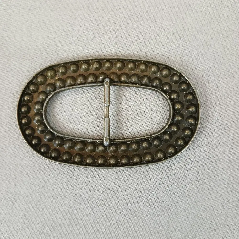 Vintage oval brass