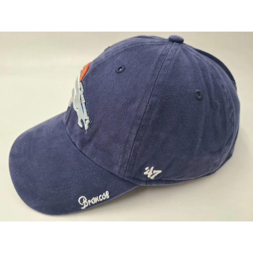 Women Denver Broncos Glitter Sparkles Logo 47 Brand Strapback Adjustable Hat Cap