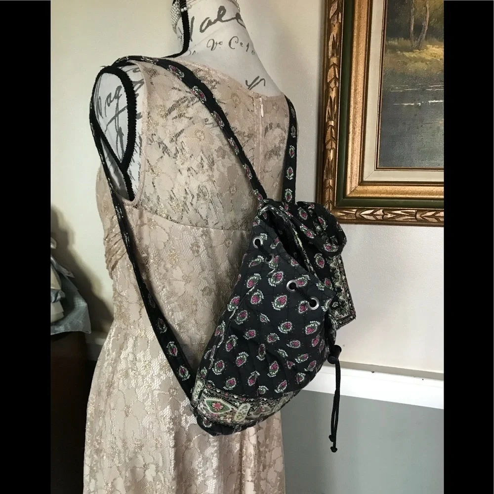 Bueno Collection Quilted Midnight Floral Backpack