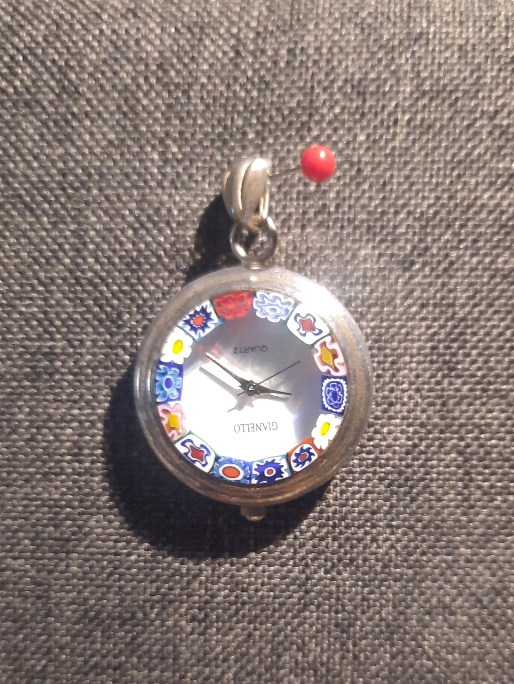 925 Millefiori Pendant Watch in Multicolor