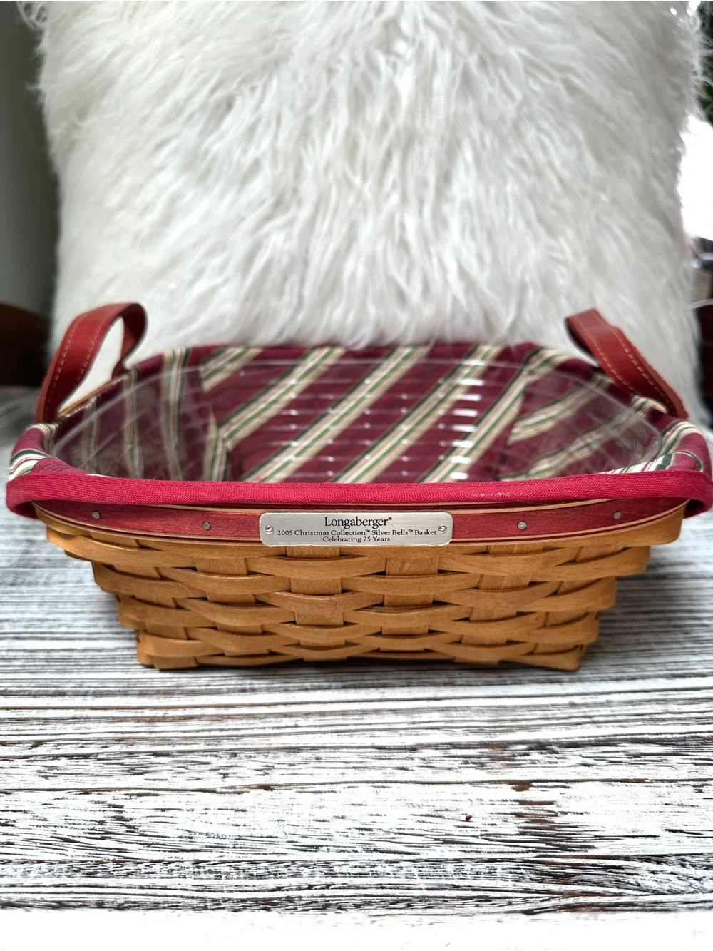 Longaberger 2005 Christmas Collection™ Silver Bells Basket Celebrating 25 Years