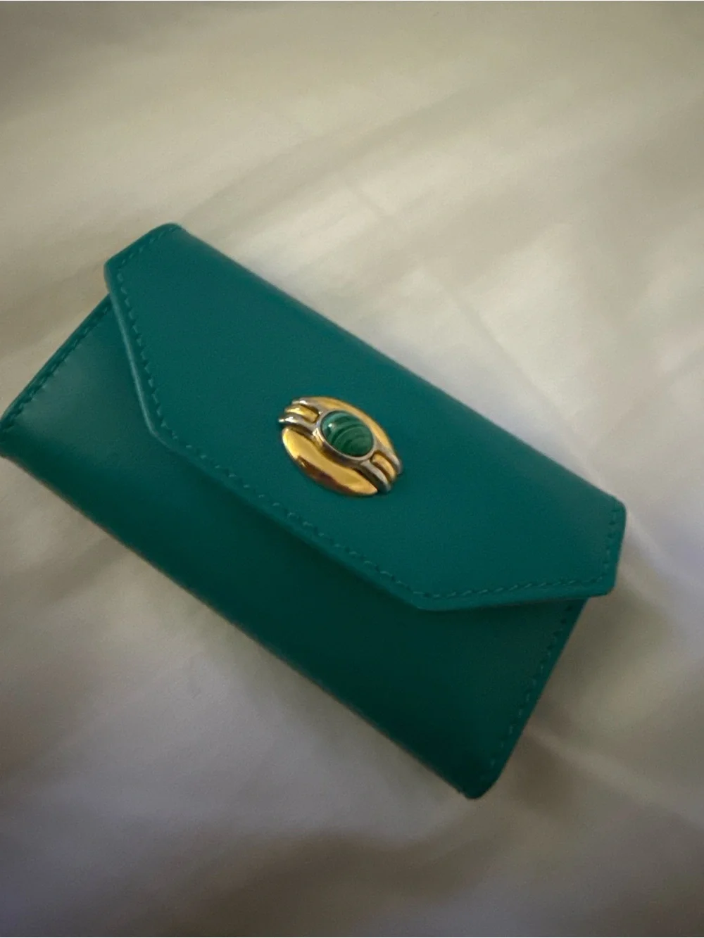 Gucci teal leather