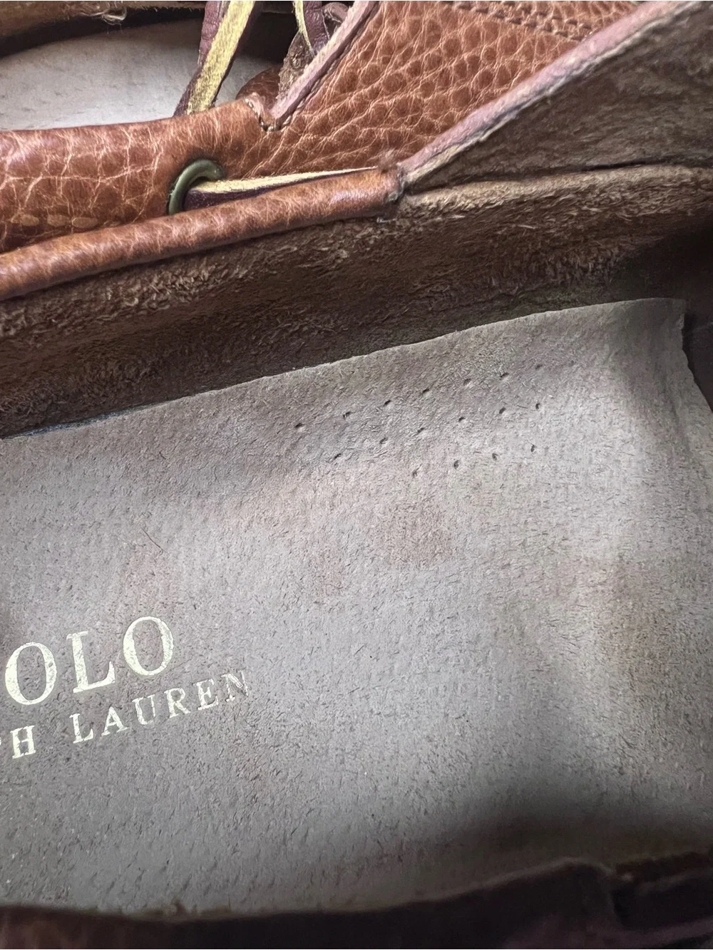 Polo by Ralph Lauren Men’s Brown Leather Boat Shoes - Sz 11.5D