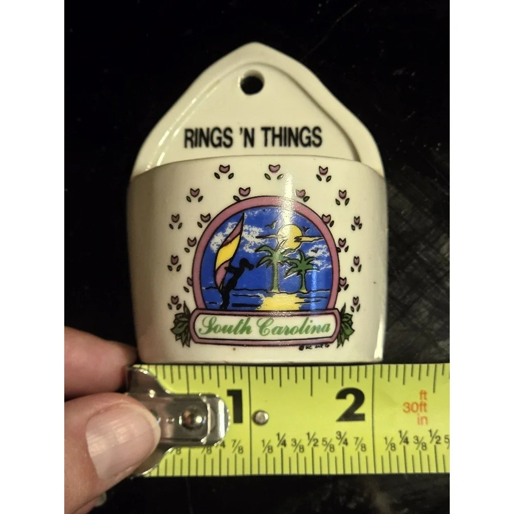 Rings N Things Ceramic South Carolina Jewelry Holder Wall Pocket