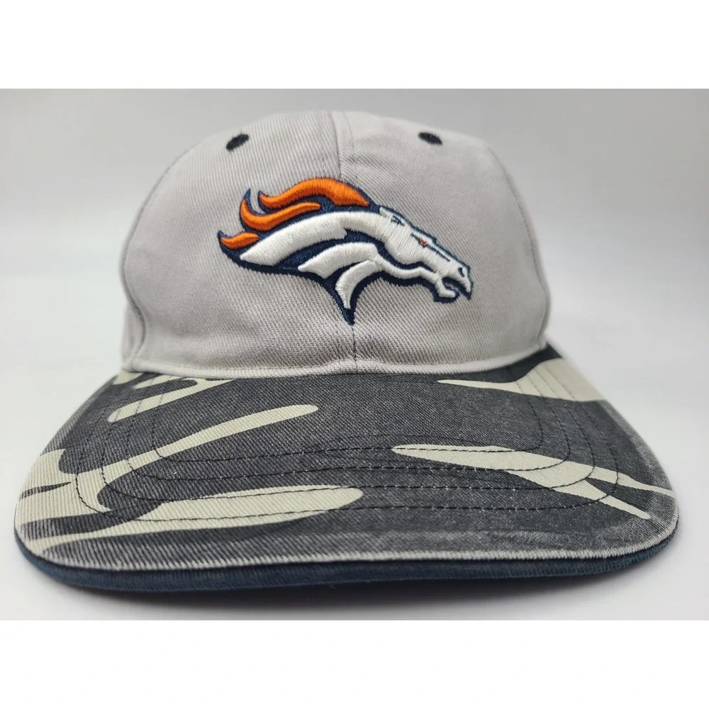 Kids Denver Broncos Camo Brim NFL Team Apparel Snapback‎ Hat Cap Football Gray