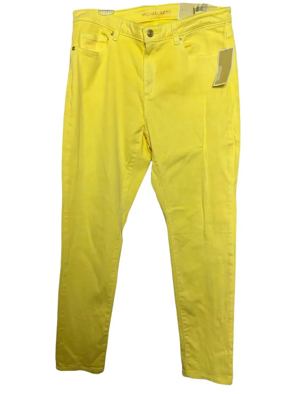 Michael Kors Basic Womens Lemon Straight Leg Pants Sz 12