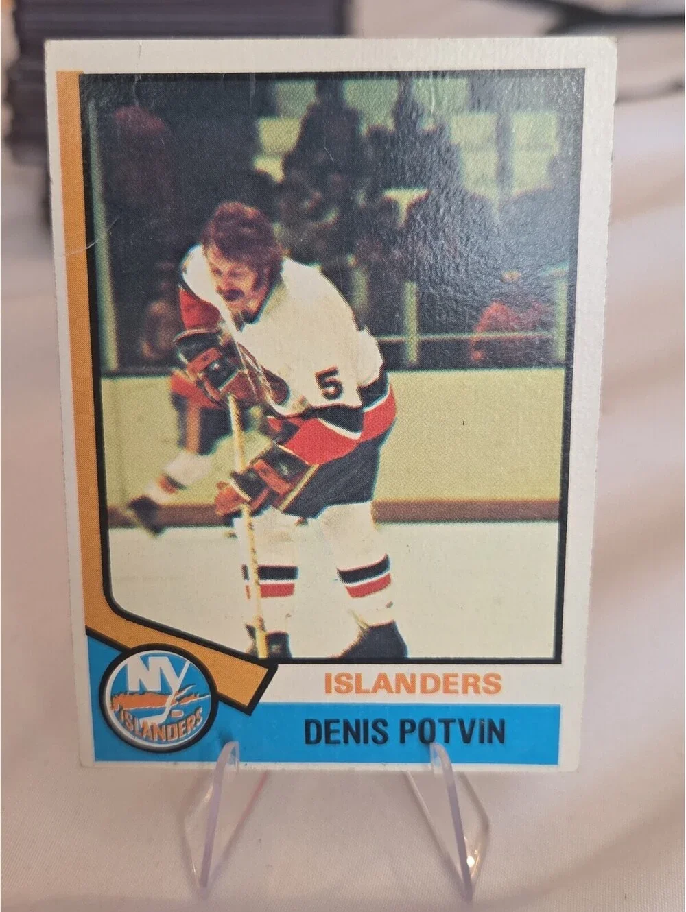 1974-75 Topps #195 Denis Potvin New York Islanders Rookie Hockey Card EX