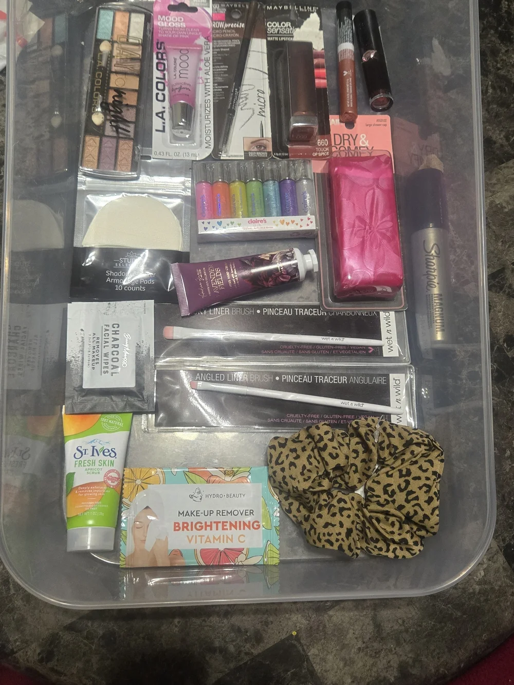 Claires set glitter
