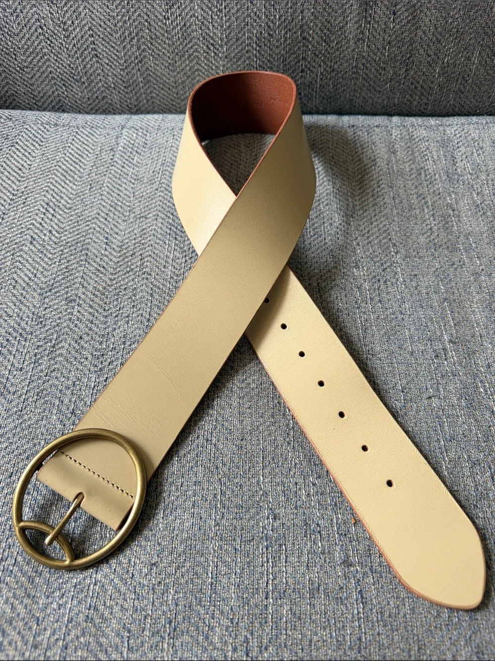 Anthropologie Women’s Tan Leather Belt Size: XS/S