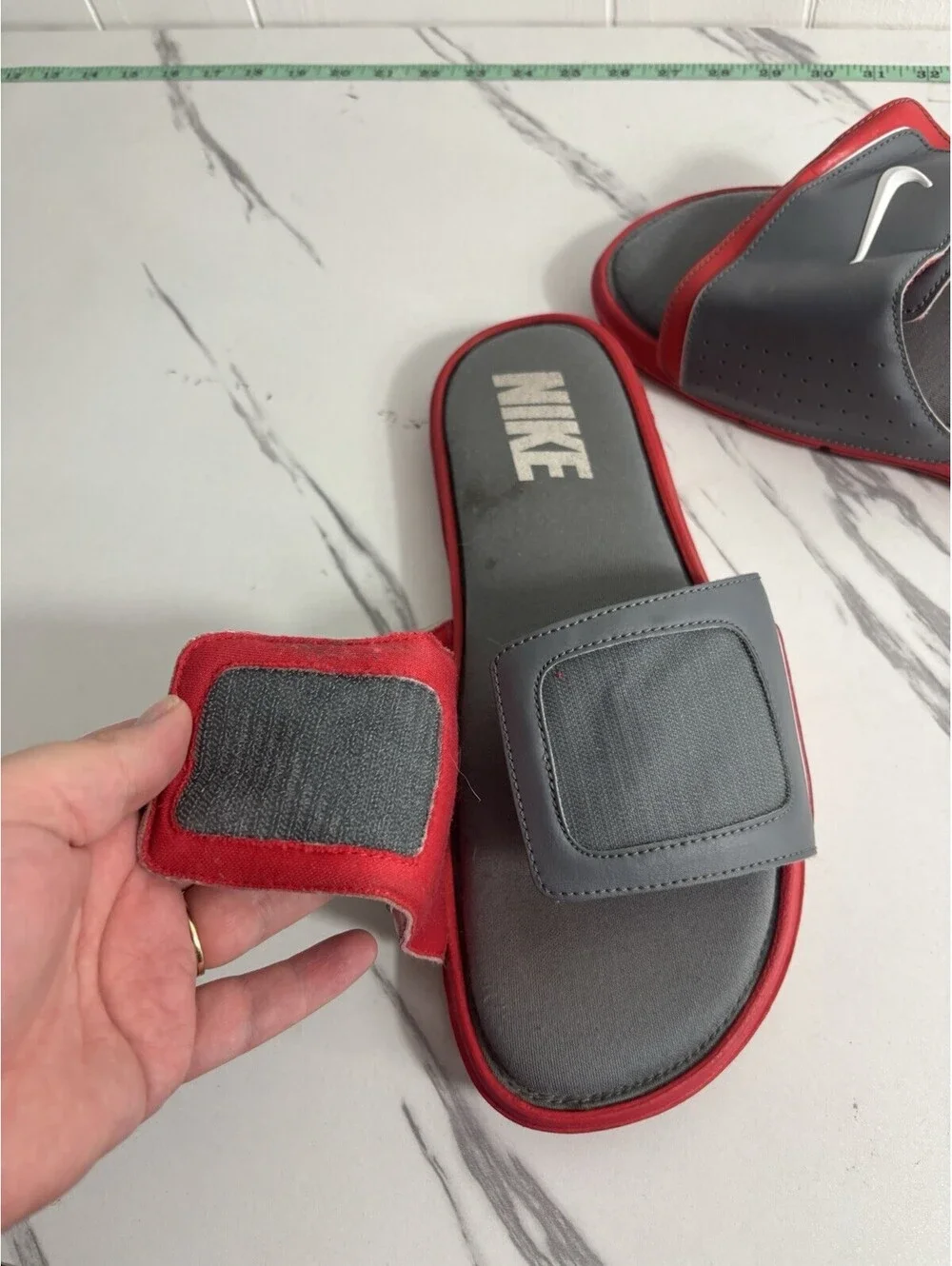 Nike features stains