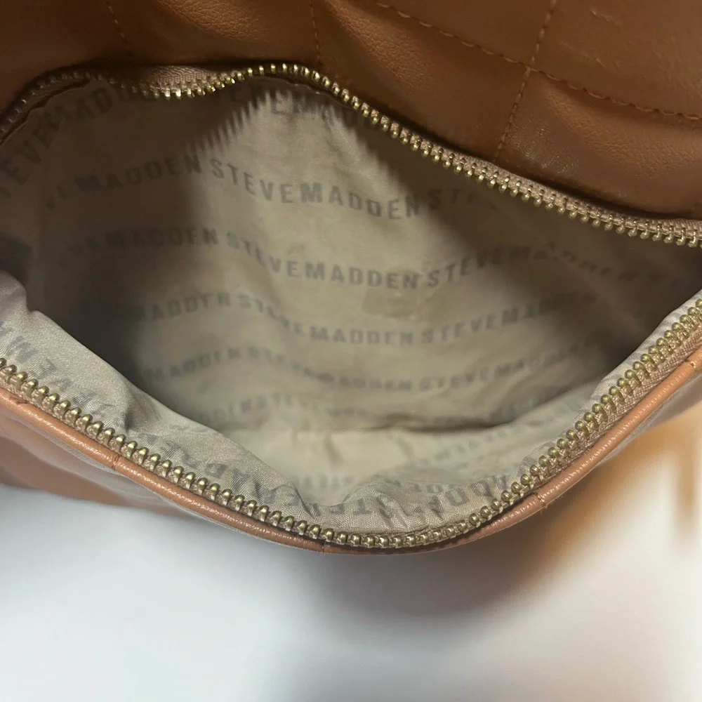 Steve Madden quilted faux leather backpack and wallet