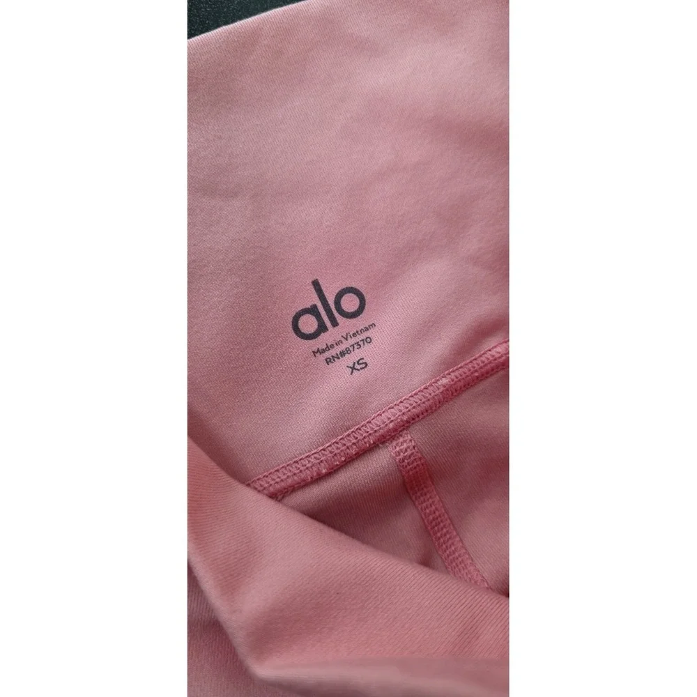 Alo Yoga Women XS Pink Active High Waist Airbrush Workout Legging Pilates Barbie