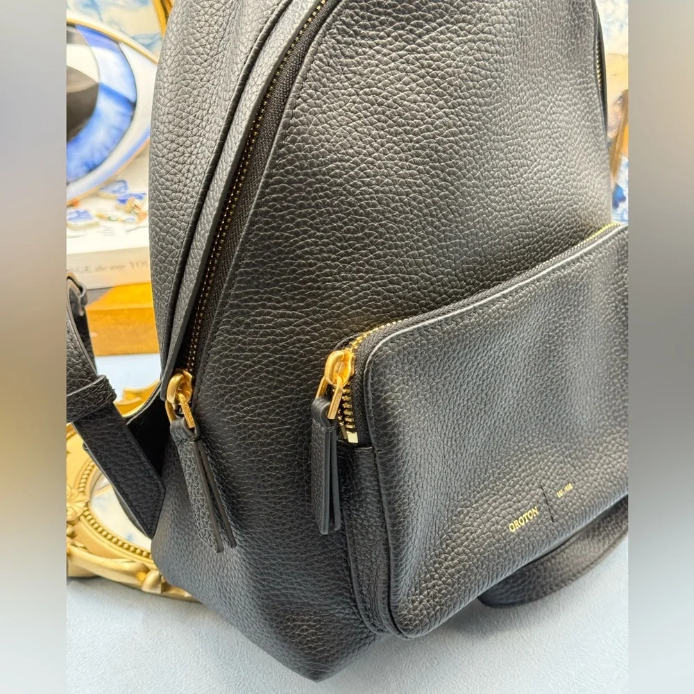 🆕 OROTON 🧿 NWOT Lilly Small Backpack, Black Leather