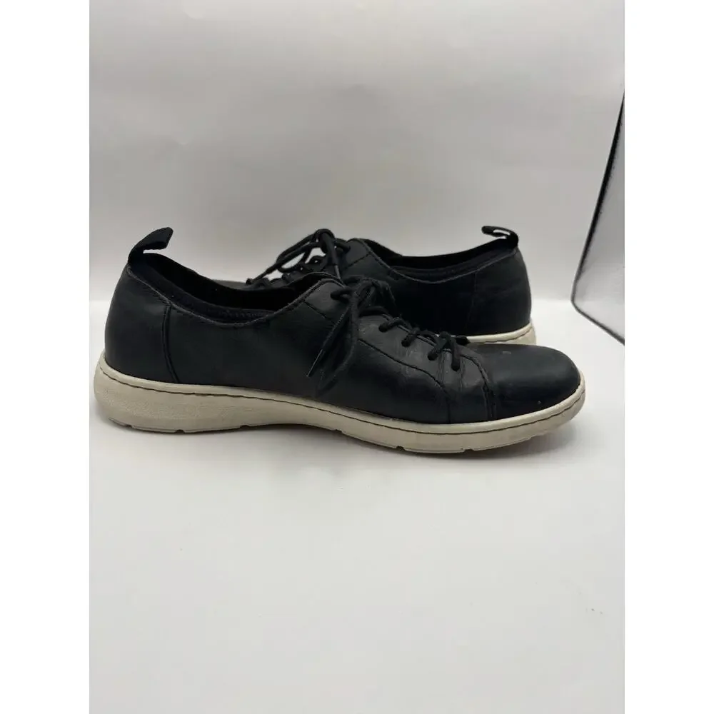 Born Allegheny II Black Leather Sneakers Men Size 10.5
