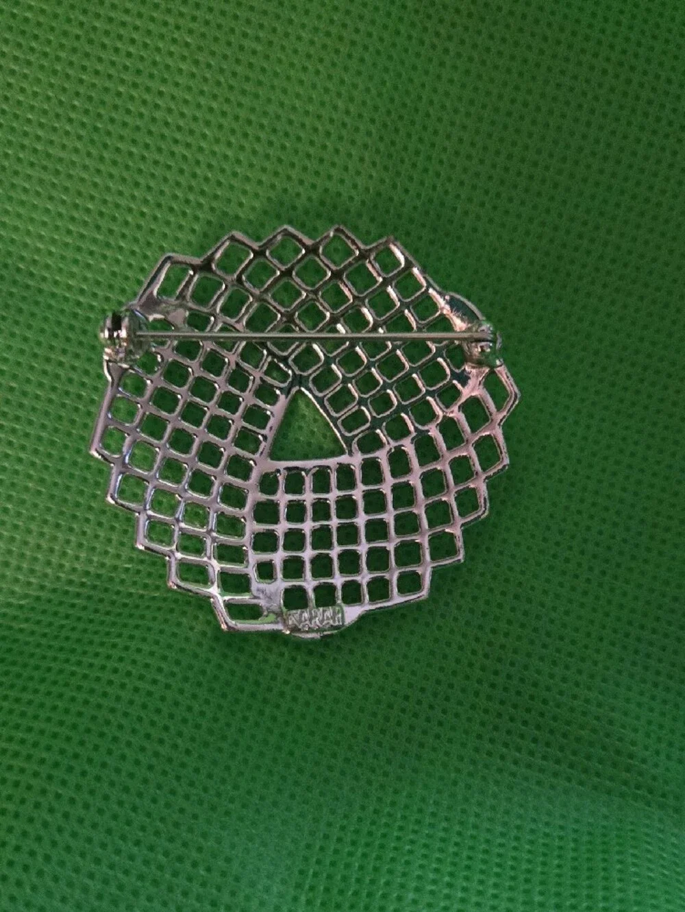 Vintage Sarah Coventry Silver-Tone Woven Lattice Knot Brooch