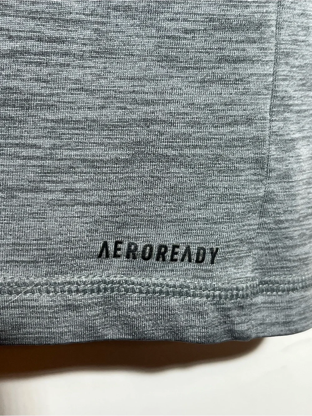 Adidas Gray Heather Tee with Black Logo Boy’s XL (18/20)