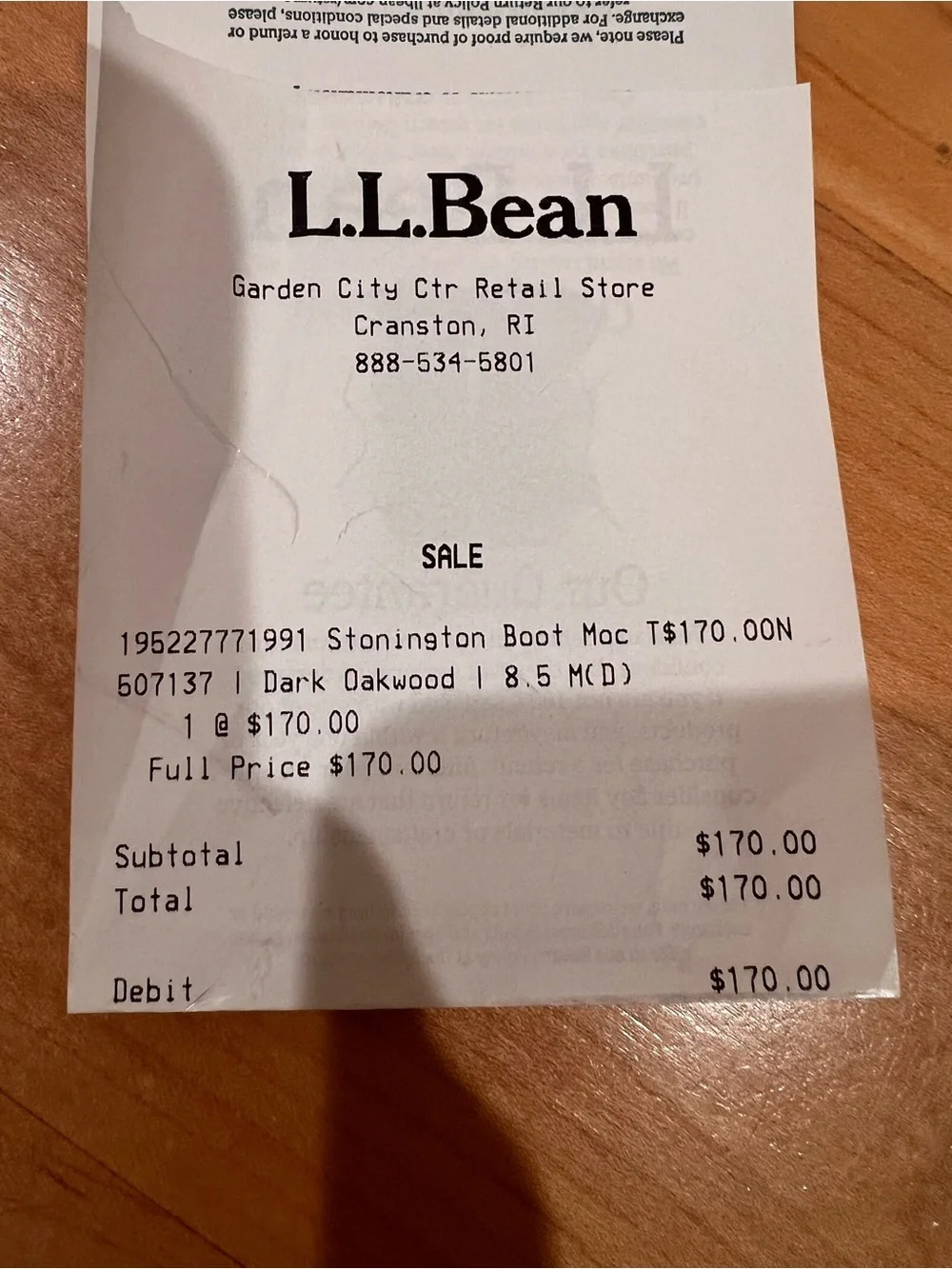 L.L. Bean chestnut brown