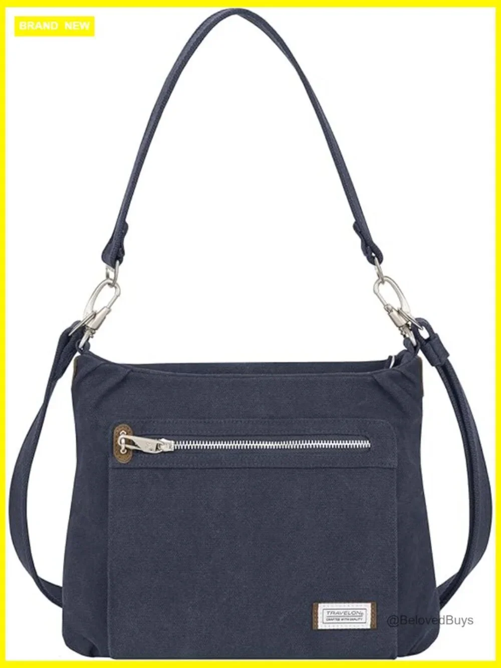 Anti-Theft Heritage Hobo Bag Canvas Suede RFID Locking Travel Purse