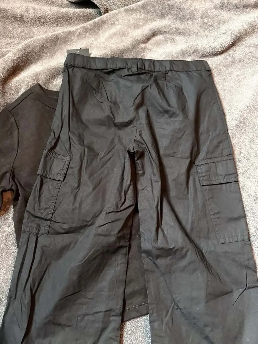 Art Class Boys Two-Piece Black T-Shirt and Cargo Pants Outfit Set