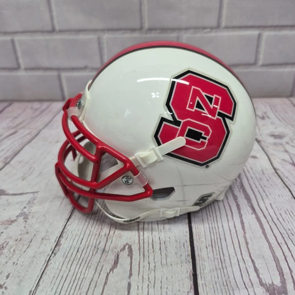 North Carolina NC State Wolfpack Mini Helmet~ Schutt~Face Guard~Chin Strap