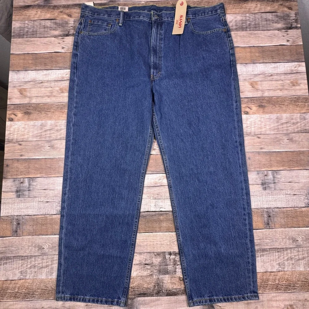 Levis 550 Relaxed Fit Tapered Leg Jeans Mens 48x32 Big & Tall Blue Denim‎