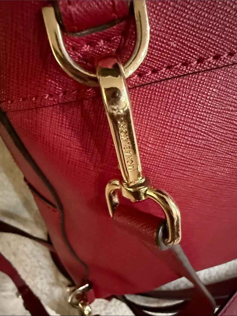 Michael Kors Burgundy Mini Backpack with Heart Patch