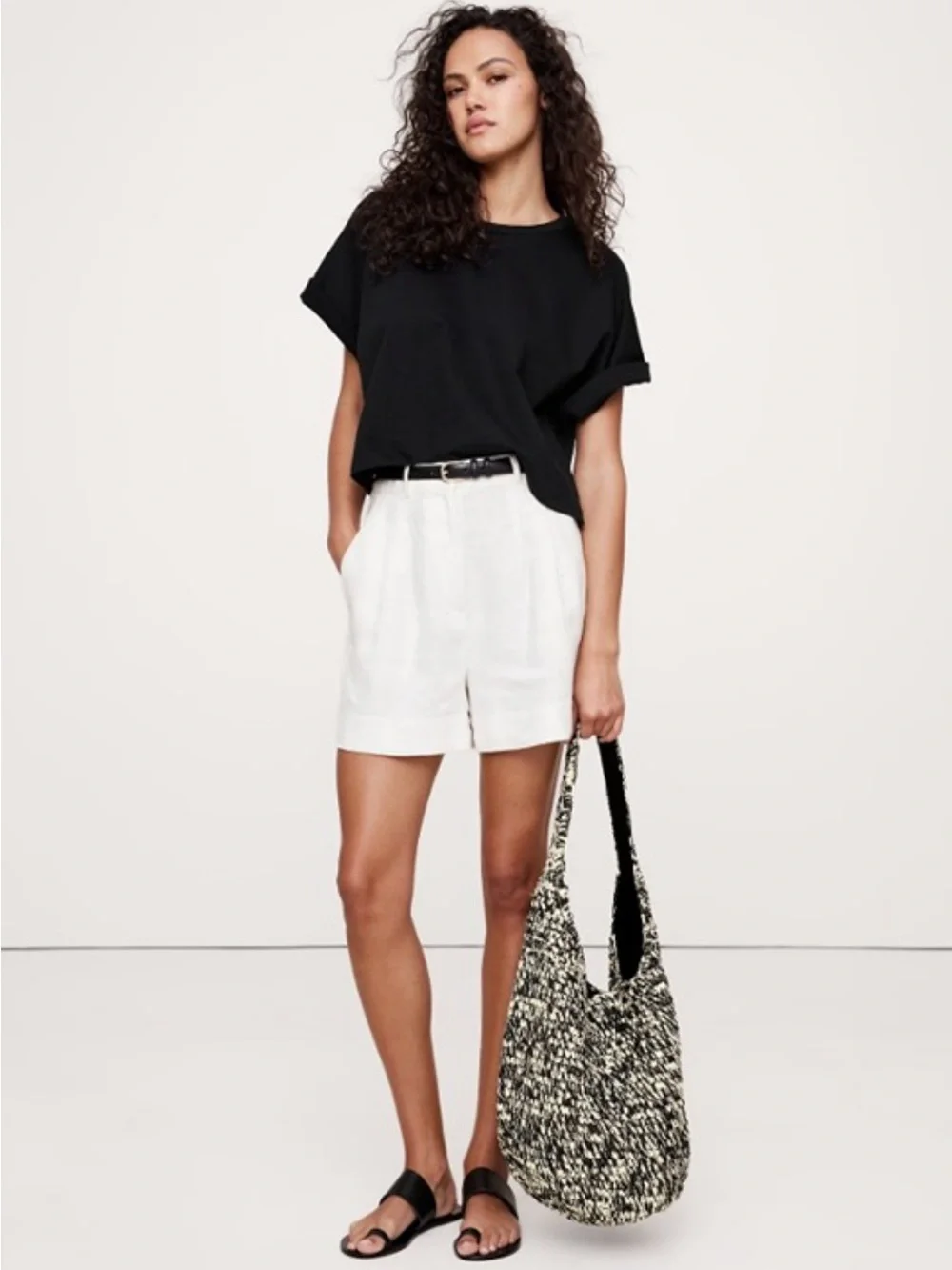 Banana Republic handwoven hobo