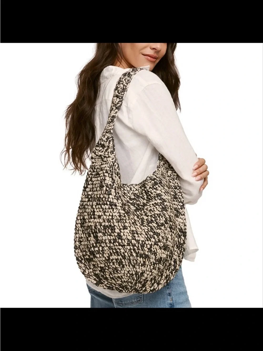Banana Republic handwoven hobo
