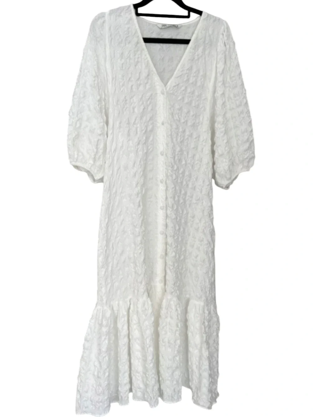 Zara white textured