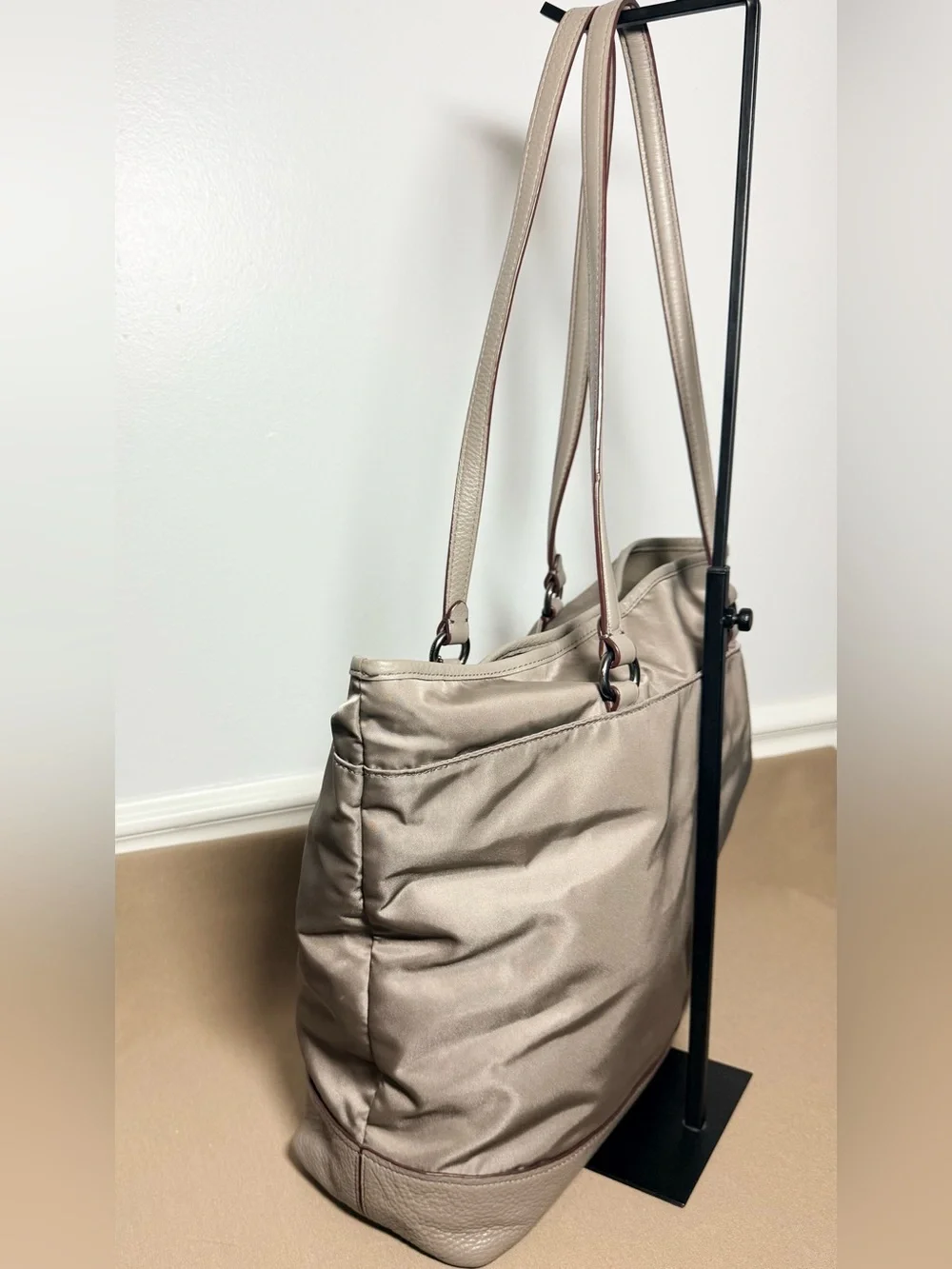 Coach taupe nylon