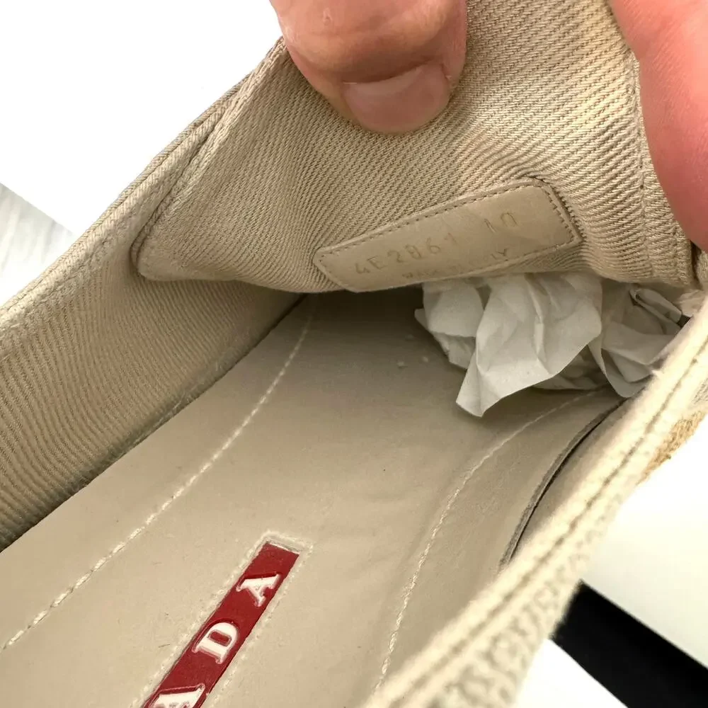 Prada gabardine espadrille